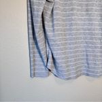 Rachel Parcell  Grey Striped Thermal PJ Shirt Women’s L Pajamas Waffle Knit Fall Photo 1