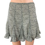 Dress Forum  Women's Gray Leopard Print Ruffled Mini A-Line Bubble Skort Skirt M Photo 0