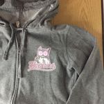 Hooters Womens Rare  Zip Up Sweatshirt Hoodie Cotton Soft Pink & Gray Size Small Photo 2