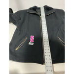 Womans Metropolitan Ny Size 10 Black Zip Up Wool Lined Pea Coat Photo 4