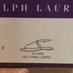 Ralph Lauren Purple Label Alissa Hot Pink Lizard Thong Sandals Size 10B Photo 9