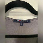 One Clothing Y2K Gray Cold Shoulder Velvet V Neck Ruffle Cuff Blouse Size Small Photo 4