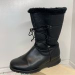 Khombu  Bungee Women's Insulated Waterproof Black Leather Boots Size 9 Photo 10