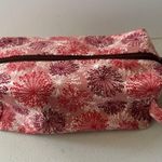 Handmade Handcrafted All Over Dandelion Like Asian Inspired Cosmetic Travel Bag Photo 2