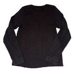 American Eagle  black waffle knit long sleeve women’s size large Photo 1