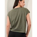 Athleta  M Classic Slub Tee Moss Green Medium 624101012 Photo 5