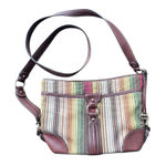 Etienne Aigner Vintage  Women's Multicolor Striped Print Crossbody Purse Bag Photo 0