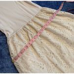 Grace Karin  Beige Eyelet Midi Dress Sleeveless Scoop Neck Casual Summer Large Photo 7