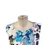Reiss Juna Dress Floral Watercolor Printed White Purple Blue Size US 4 Photo 4