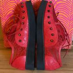Iron fist NEW! Lovelace Your Face RED Lace Studded Platform Creepers Size 36/5 Photo 5