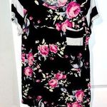 Unbranded Boutique Floral & Stripe Designed Soft Short Sleeve Top Size Large Photo 0