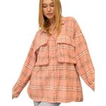 Cozy Coral Pink Teddy Shacket Pink Size L Photo 2