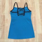 Beyond Yoga  Teal Blue & Black Criss Cross Tank Top Photo 3