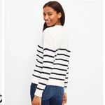 Loft NEW  Striped V Neck Cardigan White Black Size XS Photo 1
