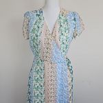 Blue Rain  Asymmetrical high low hem Floral Dress Womens Size Medium Photo 2