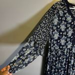 Ophelia Roe  Blue Floral Long Sleeve Dress Women’s Size Large Photo 2