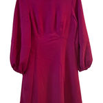 Eliza J Magenta Pink Long Sleeve A-Line Dress Size 8 with Pockets Photo 0