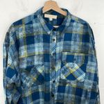 Madden Girl Long Sleeve Plaid Cropped Top w/Front Pockets & Sequin Patch size XL Photo 2