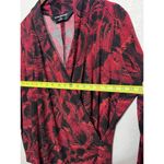 Norma Kamali  New Women Cocktail Red Long Sleeve Stretch Faux Wrap Dress Size XL Photo 6