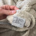 Vintage 90s Cream Plush Reversible Silk Long Oversized Hooded Coat Size 2X White Photo 5