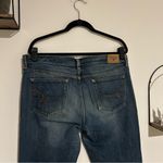 American Eagle Vintage Hipster Bootcut Mid Rise Denim Blue Jeans Size 14 Photo 3