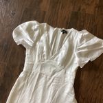 Lulus Eternal Bond White Satin Ruffled Flutter Sleeve Maxi Dress Photo 7