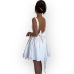 Brand New Commense Women Large White Sleeveless Ruffled Hem Corset Bodice Dress Photo 1