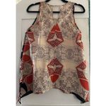 FYLO Multi Color Boho Sleeveless Oversized Shirt Tank Top Size S Red Photo 2