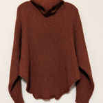 Free People  Beach Turtleneck Sweater OB1207478 Brown Rust Open Back Size Small Photo 0