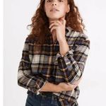 Madewell Flannel Oversized Ex-Boyfriend Shirt in Blue Tartan Fuller Plaid S $88 Photo 4