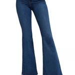 Good American  Cotton Blend Good Legs High Rise Flared Jeans Blue Women's 4 / 27 Photo 0