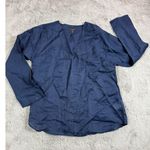 NWOT J.Crew Women XS Navy Ramie V Photo 1