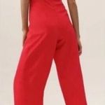 Anthropologie  BHLDN Theia Trinity  jumpsuit red tie strap fitted bodice, size 12 Photo 1