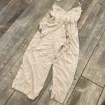 Free People  beige floral jumpsuit Photo 4