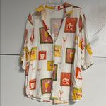 LABEL OF LOVE WOMENS OVERSIZED COCKTAIL SWIM POOL COVERUP SHIRT DRESS LARGE White Photo 1