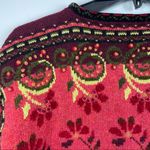 Icelandic Design Womens Zip Up Wool Textured Sweater Jacket Red Size M Photo 10