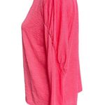 ZARA Trafaluc Ribbed Puffy Shoulder Long Sleeve Shirt Pink Size Medium Photo 2