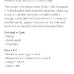 Alice + Olivia  / u.o. Anna pleated crop cutout dress Photo 4