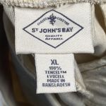 st. john's bay Wide Leg Crop Pants Women's Size XL Pull On Tencel Beige Birch Photo 3