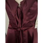 Short Burgundy Dress 👗 Off The Shoulder Corset Back With Pockets And Earrings Red Size 16 Photo 1