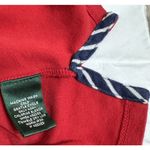 Ralph Lauren VTG Y2K Lauren Women's Tee W Blue Stripe Sleeve Old Stock Grunge-M Photo 6