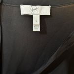 Joie  Benoite Romper Womens Small Black Caviar Silk Smocked Waist Back Zipper Photo 5