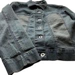 Chico's Chico’s Design Denim Jean Jacket Blue Size 1 Medium 8 Stretch Vintage Y2K Photo 4