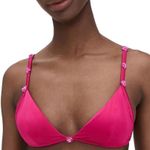 Good American Perfect Fit Satin Bikini Top - Fushcia - XS Photo 0