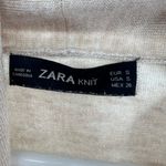 ZARA  knit open front tie waist cream cardigan S fall neutral casual business Photo 3