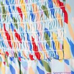 Eloquii  Tie‎ Shoulder Structured Midi Dress Blue Multicolored, 16 Photo 12