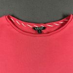 Lauren Ralph Lauren Shirt Womens 2X Pink Crewneck Short Sleeve Striped Accents Size XXL Photo 3