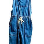 Aritzia Wilfred Free Valletta Overalls Cropped Jumpsuit Indigo Blue Small Photo 0