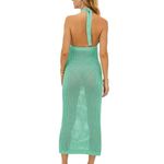 Beach Riot  NWTs Romee High Neck Halter Green Crochet Dress Swim Coverup medium Photo 1