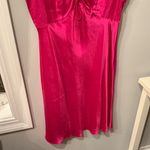 J.Crew  Fuchsia Satin V-Neck Dress Photo 3